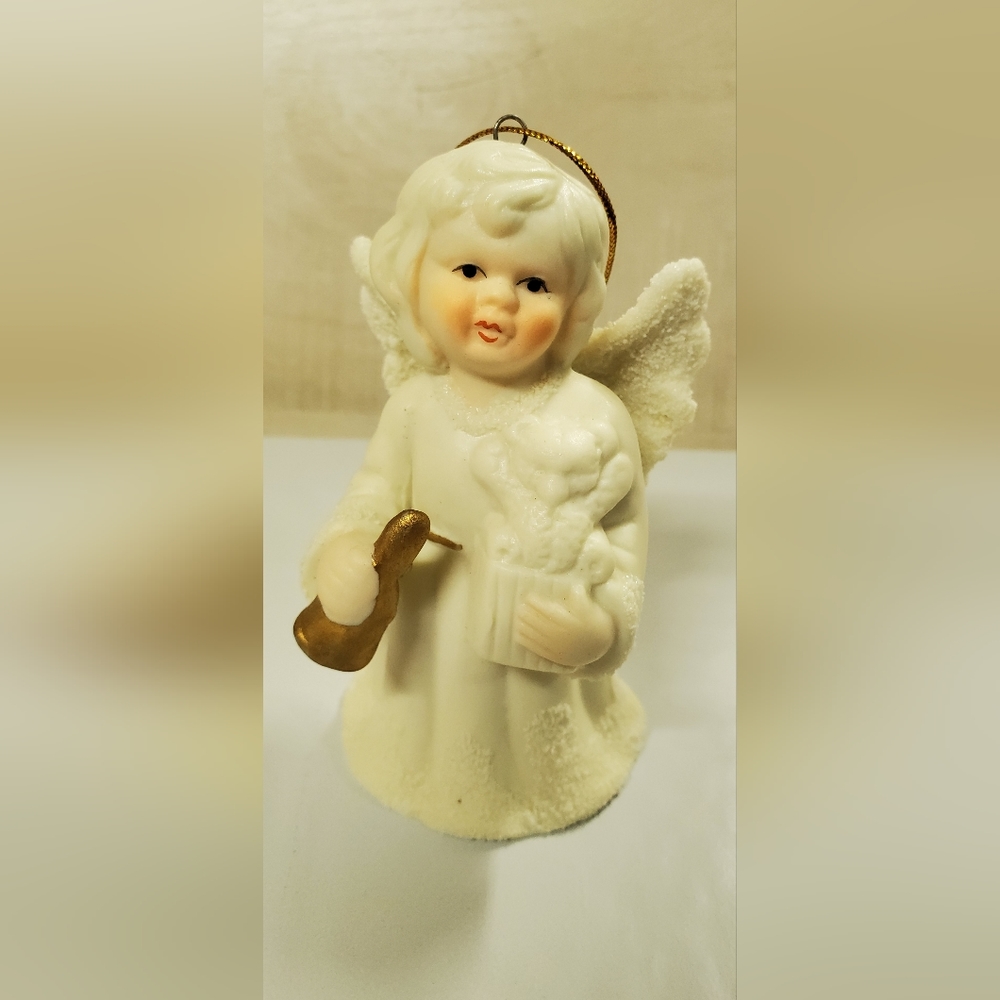 Vintage Porcelain Christmas Angel Bell